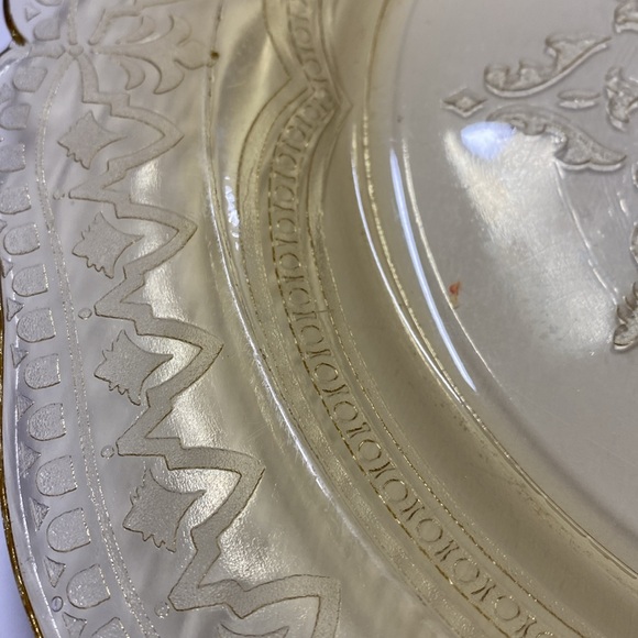 Federal Glass Patrician Spoke Yellow Amber Dinner Plate 11" Depression Glass - Picture 8 of 9